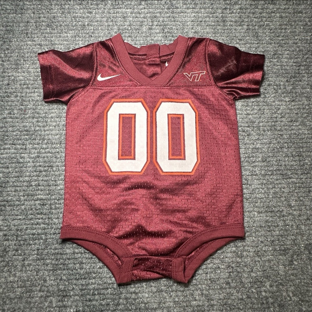 NIKE VIRGINIA TECH HOKIES FOOTBALL Romper 3/6 Months Collegiate‎
